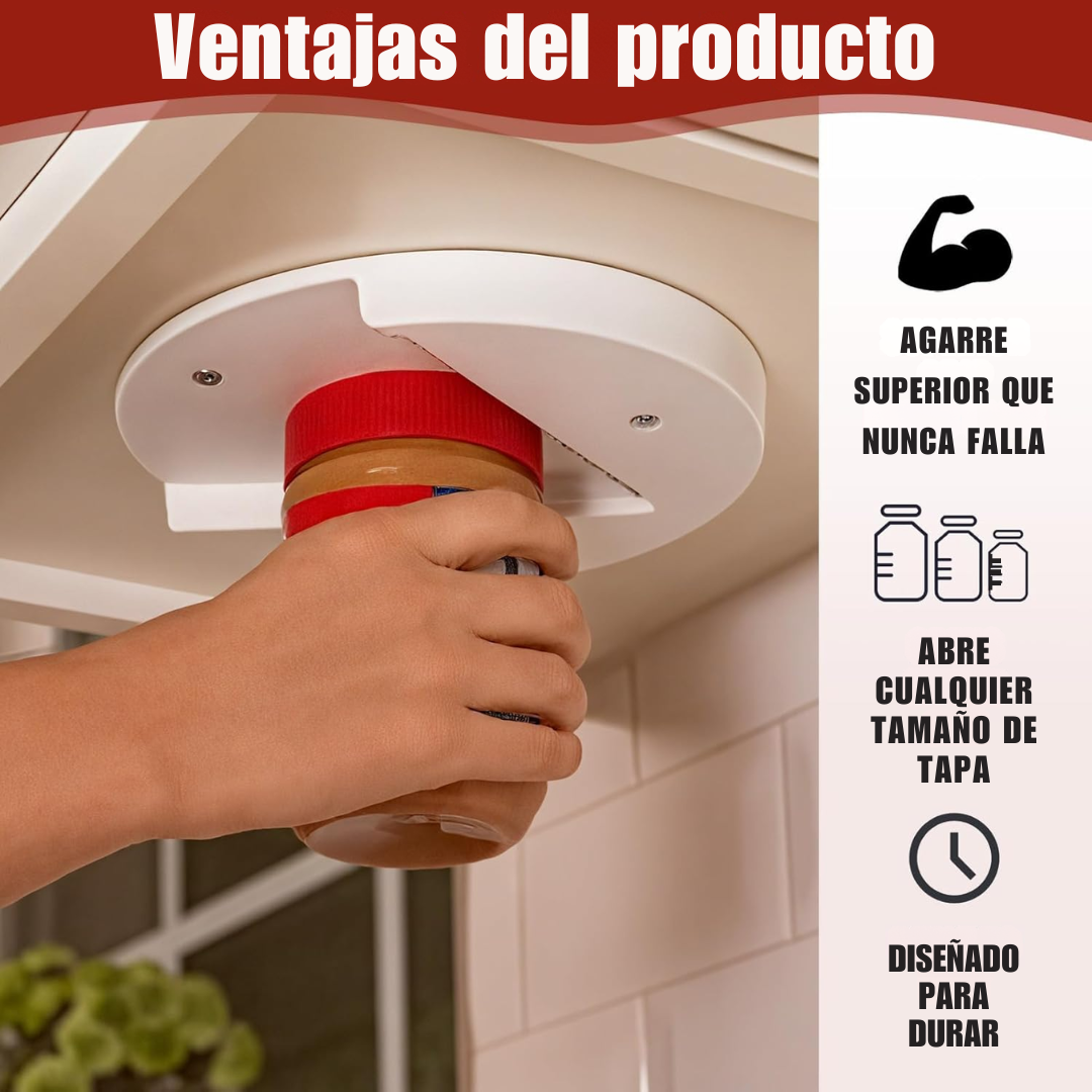 Abridor de Tarros Fácil para Manos Débiles y Artritis
