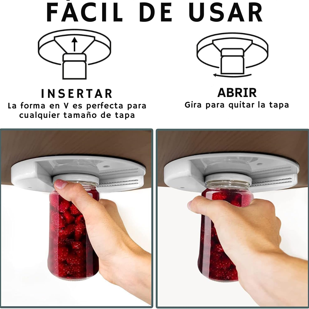 Abridor de Tarros Fácil para Manos Débiles y Artritis